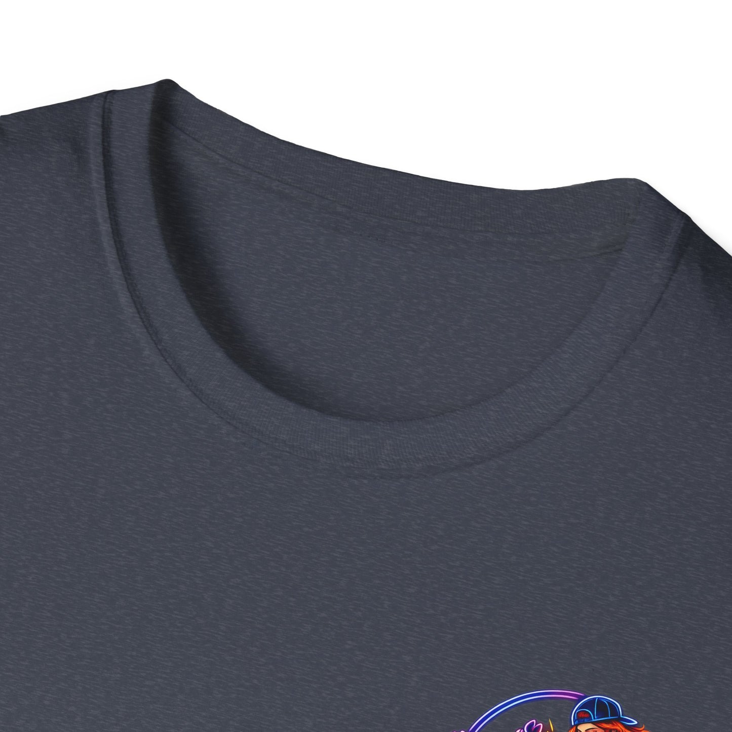 TLS Neon Girl T-Shirt — Neon Retro Gaming Crew Tee