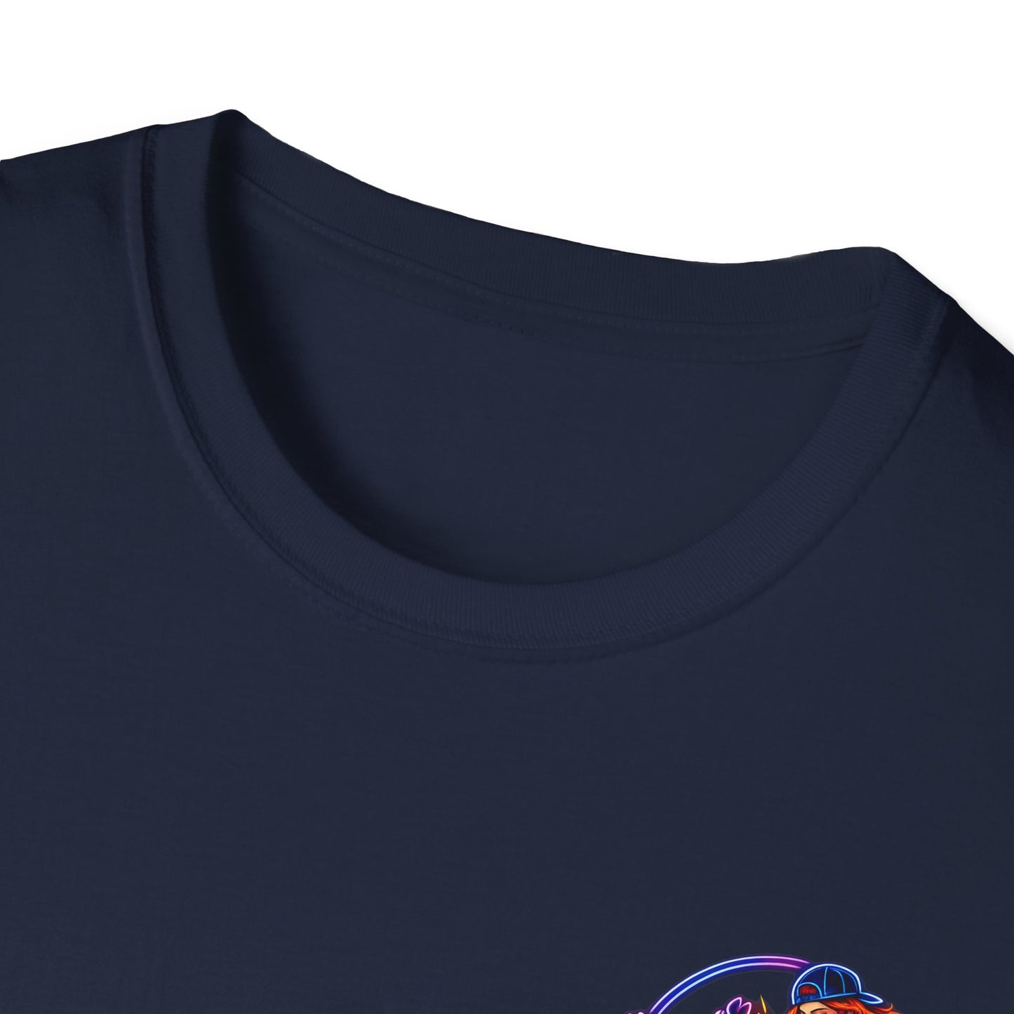 TLS Neon Girl T-Shirt — Neon Retro Gaming Crew Tee
