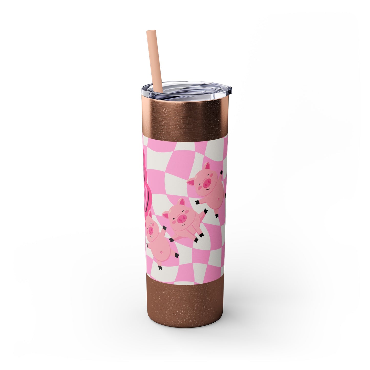 Share the Love Mini Pig Skinny Tumbler with Straw, 20oz