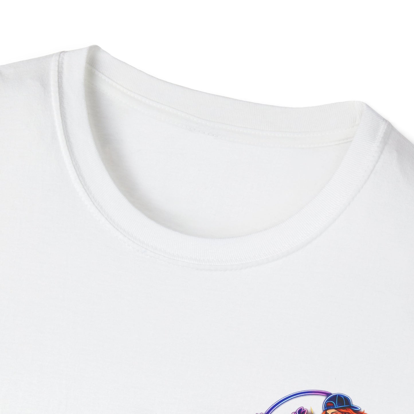 TLS Neon Girl T-Shirt — Neon Retro Gaming Crew Tee