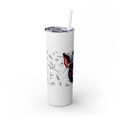 Cool Mini Pig Skinny Tumbler with Straw, 20oz