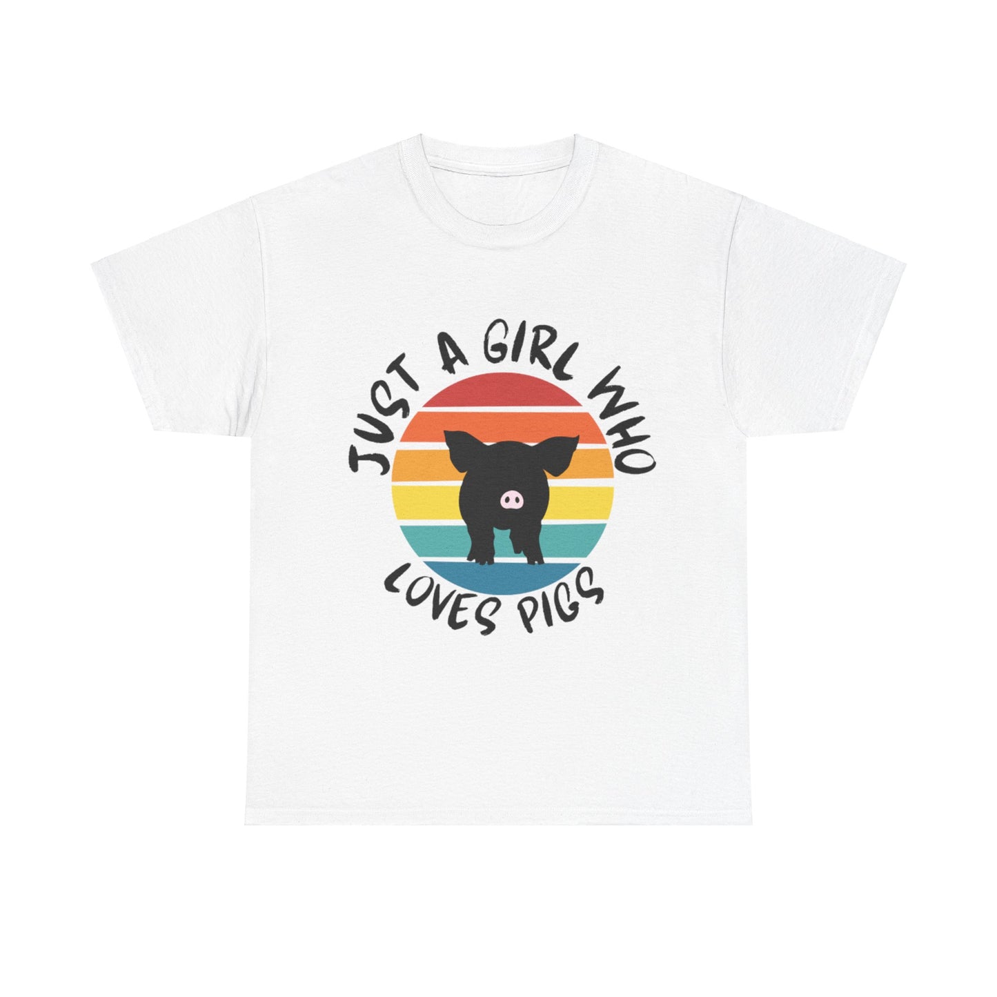 Just A Girl That Loves Pigs Unisex Heavy Cotton Tee