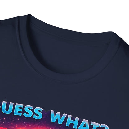 T-Shirt — "Guess What? Mini Pig Butt" Retro Neon Graphic Tee