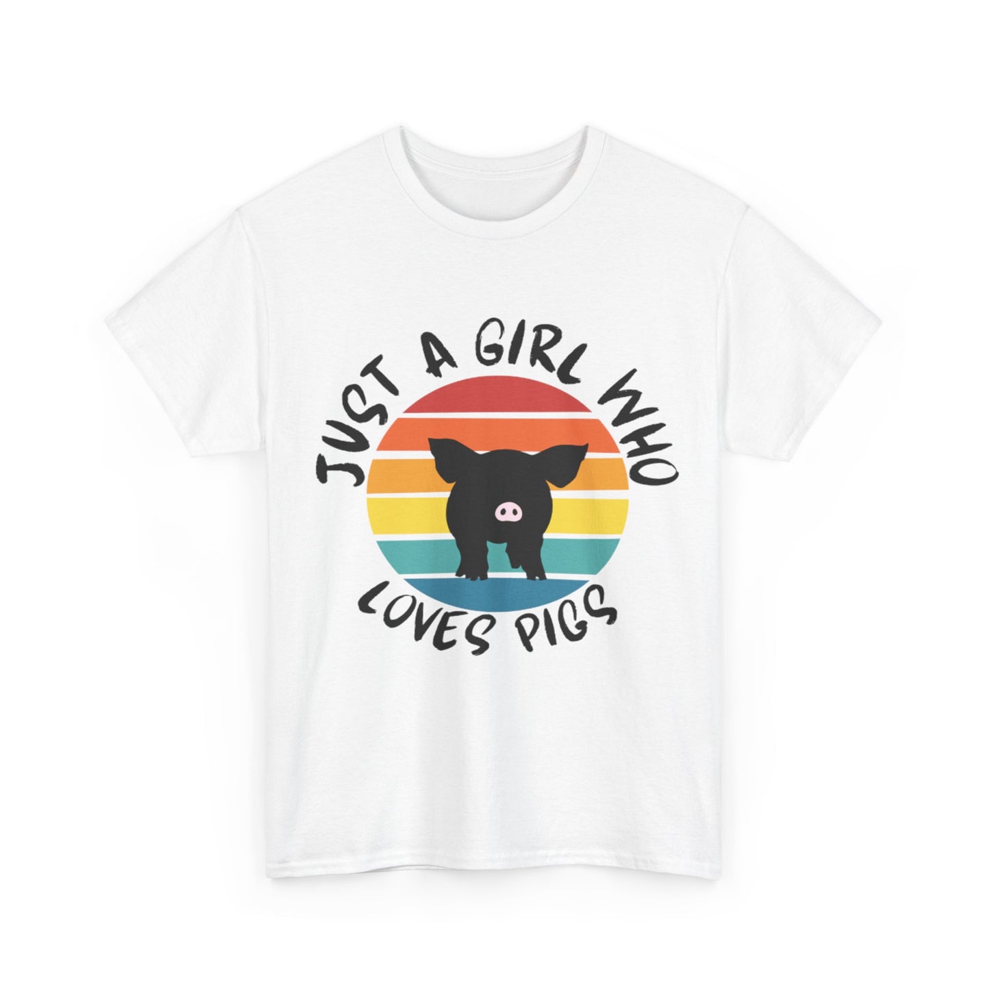 Just A Girl That Loves Pigs Unisex Heavy Cotton Tee