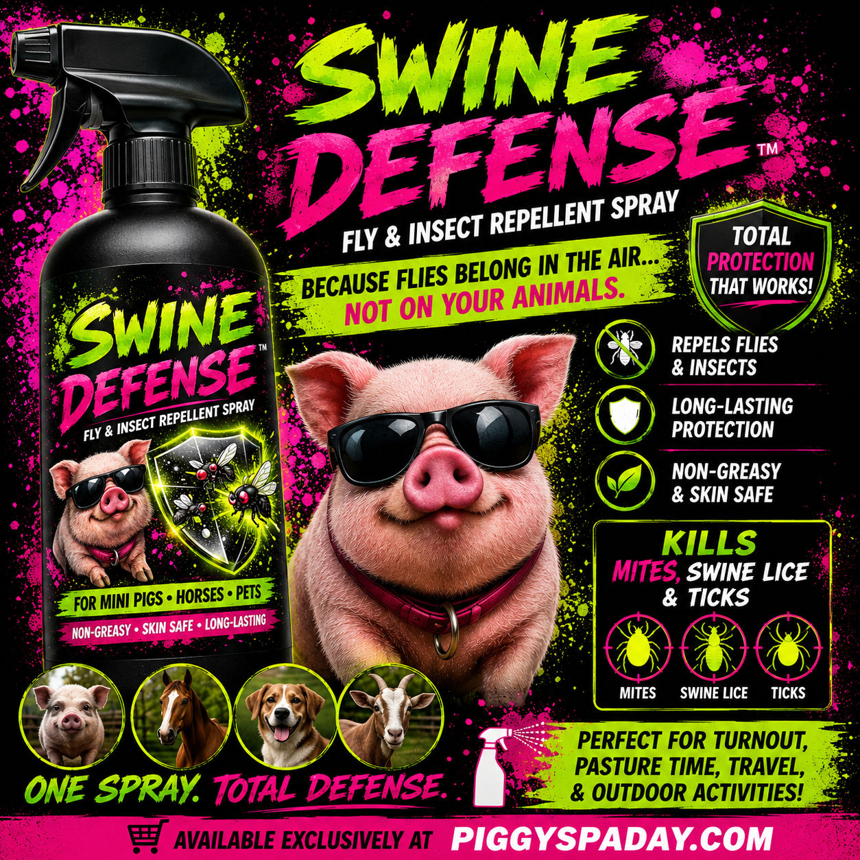 🐽🛡️ Swine Defense™ Fly & Insect Repellent Spray