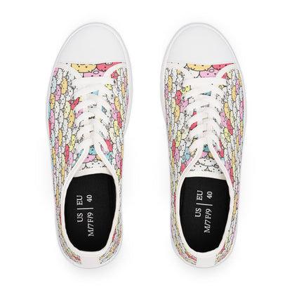 Colorful Cartoon Pig Low Top Sneakers for Women
