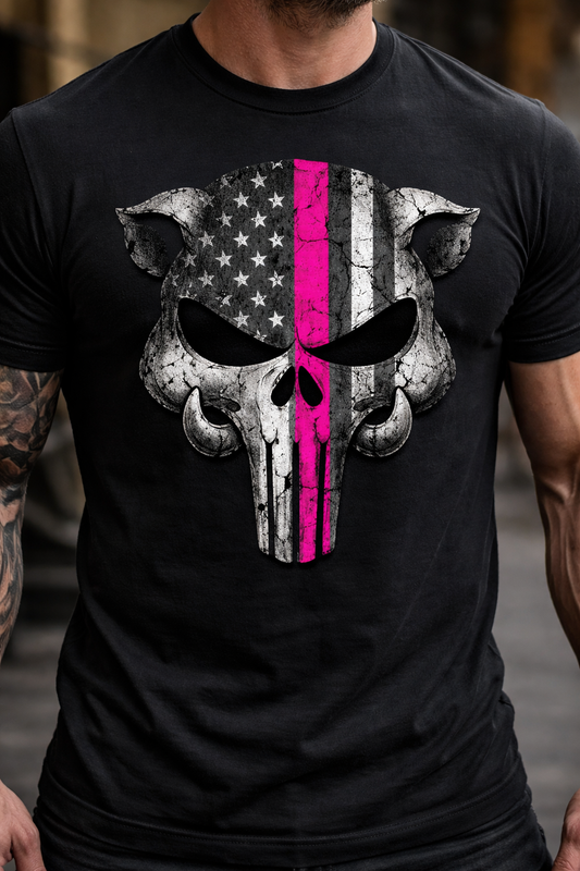 Pig punisher with thin pink line tshirt
