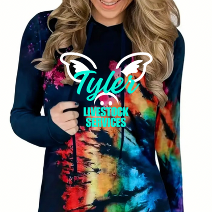 Tyler Livestock tie-dye lightweight sweatshirt