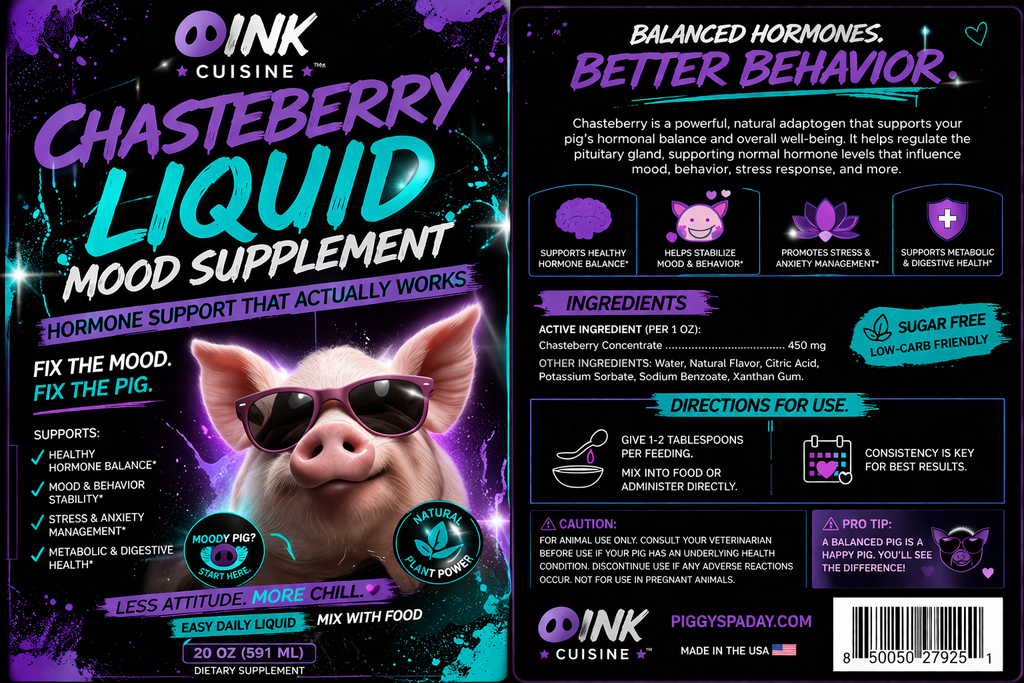 🐷 OINK CUISINE™
Chasteberry Liquid Mood Supplement