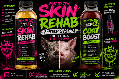 Skin Rehab™ 2-Step System Full Skin + Coat Reset for Mini Pigs