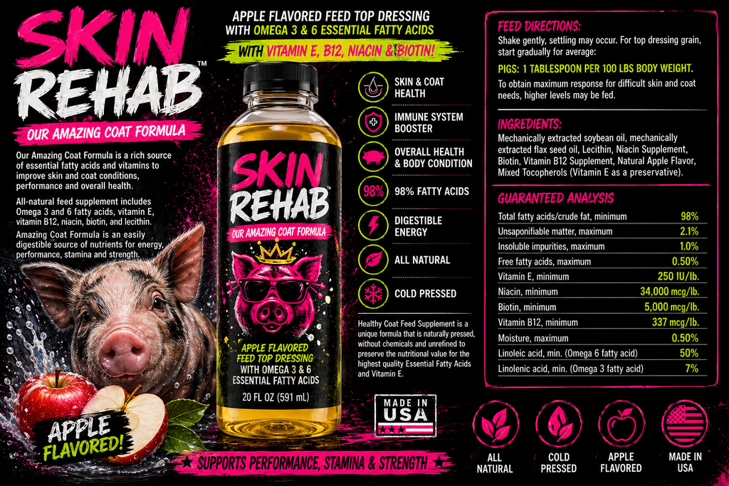 Skin Rehab™ 2-Step System Full Skin + Coat Reset for Mini Pigs