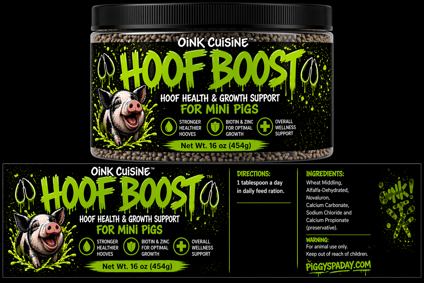 🟢 HOOF BOOST™ – Hoof Health & Growth Support for Mini Pigs