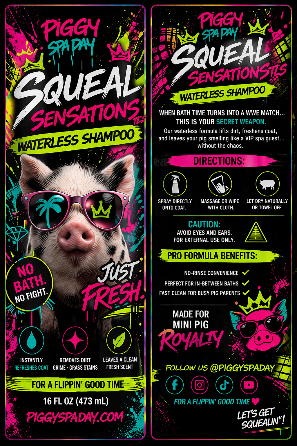 Squeal Sensations Waterless Shampoo