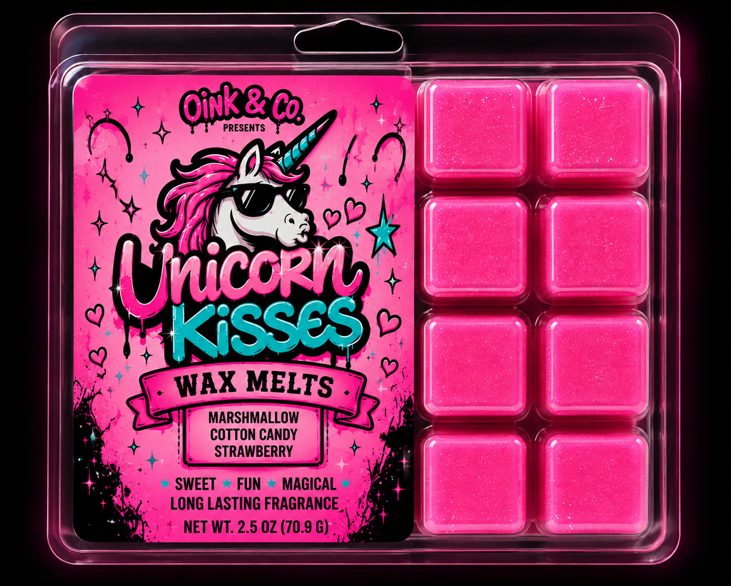Oink & Co.™ Unicorn Kisses Wax Melts | Premium Soy Blend Wax Melts | 3 oz
