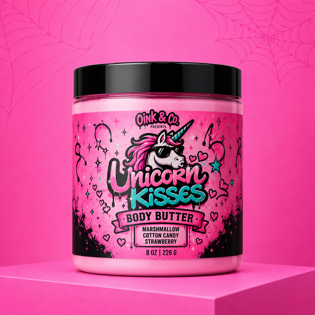 Oink & Co.™ Unicorn Kisses Body Butter | Ultra Moisturizing Whipped Body Butter | 8 oz