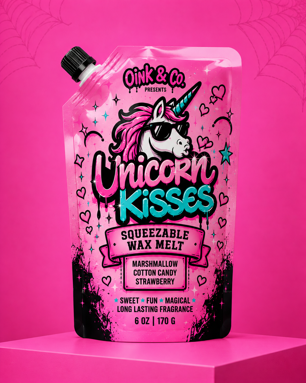 Oink & Co.™ Unicorn Kisses Squeezable Wax Melt | Long-Lasting Home Fragrance | 6 oz