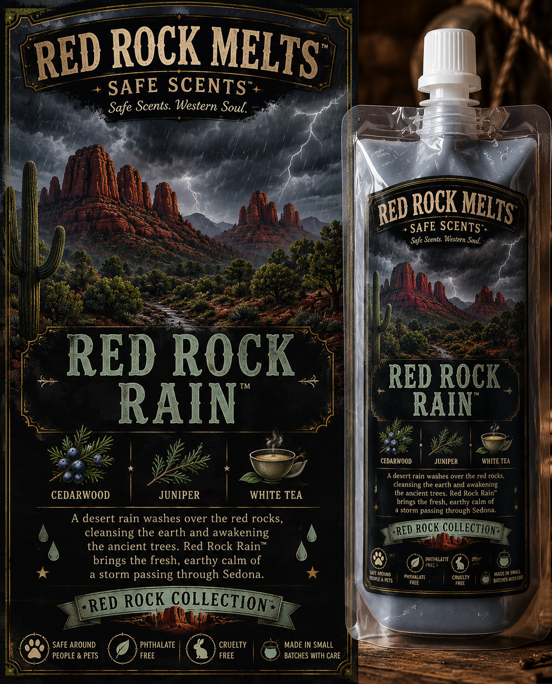 Red Rock melts-🌧️ Red Rock Rain Squeezable Wax Melts